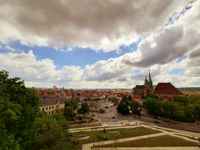 Erfurt mit Blick auf Domplatz