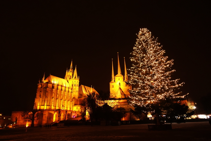 Domplatz Erfurt Weihnachten 2021